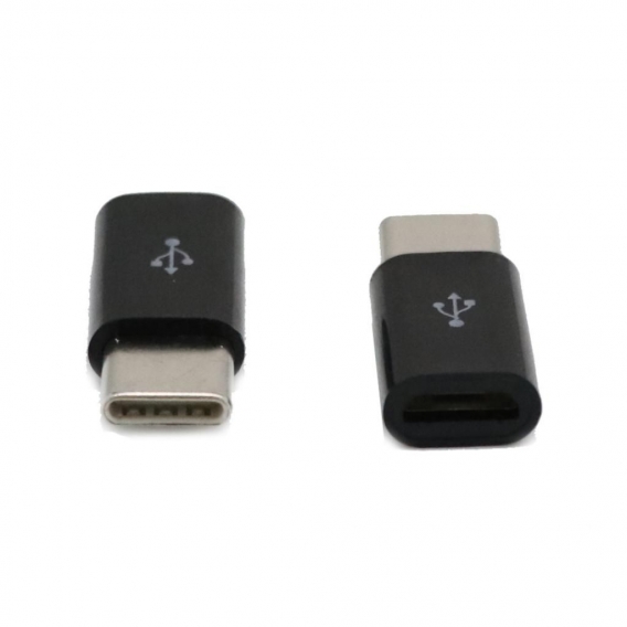 5 Stk. USB 3.1 Type C Male zu Micro USB Female Converter Adapter Stecker - Schwarz