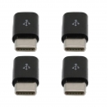 5 Stk. USB 3.1 Type C Male zu Micro USB Female Converter Adapter Stecker - Schwarz