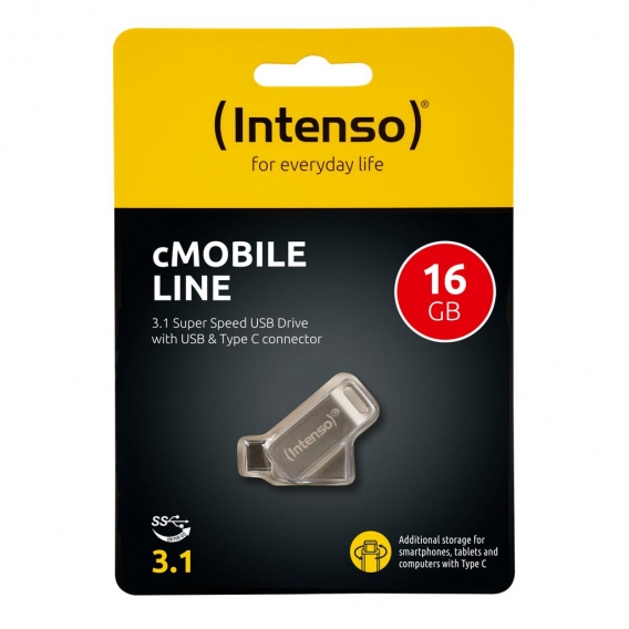 Intenso USB Stick cMobile Line 16 GB USB 3.0 + Type C Anschluss