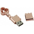 Neuheit und Wasserdicht Metall Rose Gold Schlüssel Form USB 2.0 Flash Drive Cool USB Stick Speicherstick Lustig U Disk Geschenk 