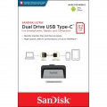 Sandisk Ultra Dual Drive USB Type-C USB-Stick 32 GB USB Type-A / USB Type-C 3.2 Gen 1 (3.1 Gen 1) Schwarz, Silber