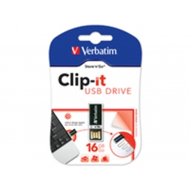 More about Verbatim Clip-it, 16 GB, USB Typ-A, 2.0, 10 MB/s, Ohne Deckel, Schwarz