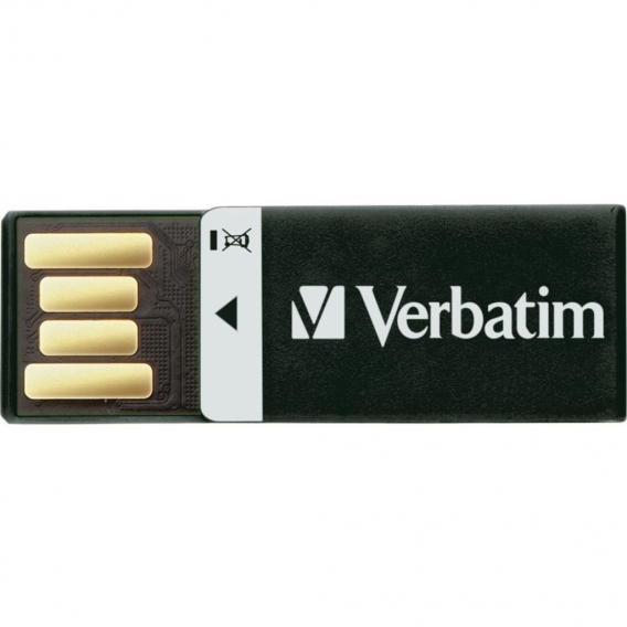 Verbatim Clip-it, 16 GB, USB Typ-A, 2.0, 10 MB/s, Ohne Deckel, Schwarz