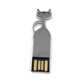 More about Onwomania Katze Silber aus Metall flach Funny USB Stick 32 GB USB 2.0