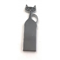 Onwomania Katze Silber aus Metall flach Funny USB Stick 32 GB USB 2.0