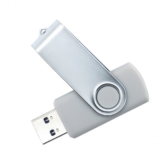 Drehdeckel USB-Stick Drive Stick U Disk für Notebook-PC-Grau-(64G)