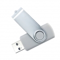 Drehdeckel USB-Stick Drive Stick U Disk für Notebook-PC-Grau-(64G)