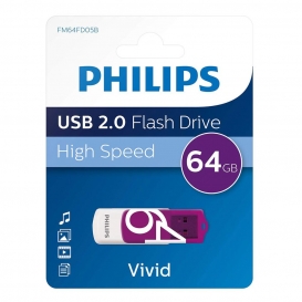 More about Philips USB-Stick 64GB Vivid, USB 2.0, Farbe: Lila