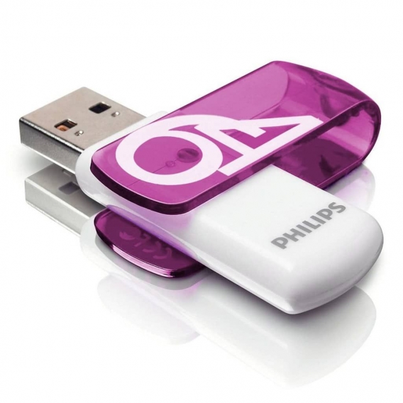 Philips USB-Stick 64GB Vivid, USB 2.0, Farbe: Lila