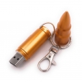 Onwomania Patrone Munition in golden aus Metall USB Stick in Alu Geschenkbox 16 GB USB 2.0