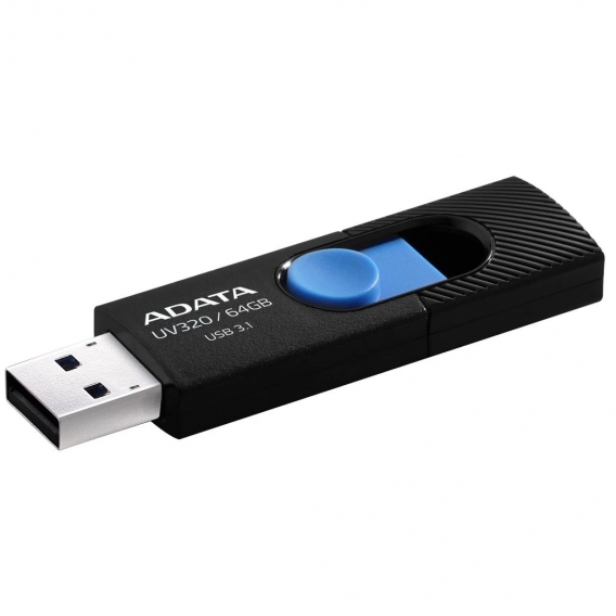 ADATA UV320 - 64 GB - USB Typ-A - 3.2 Gen 1 (3.1 Gen 1) - Dia - 7,9 g - Schwarz - Blau