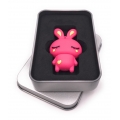 Onwomania Pinker Hase niedlich Ostern USB Stick in Alu Geschenkbox 8 GB USB 2.0