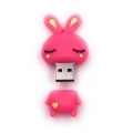 Onwomania Pinker Hase niedlich Ostern USB Stick in Alu Geschenkbox 8 GB USB 2.0