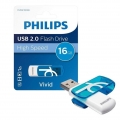 Philips USB-Stick 16GB Vivid, USB 2.0, Farbe: Blau