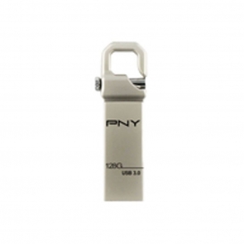 More about PNY Hook 3.0, 128 GB, USB Typ-A, 3.2 Gen 1 (3.1 Gen 1), 50 MB/s, Ohne Deckel, Silber