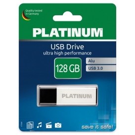 More about Platinum Alu USB-Stick 128 GB USB 3.0 USB-Flash-Laufwerk - moderner Speicher-Stick aus Aluminium - inkl. Schutzkappe in schwarz