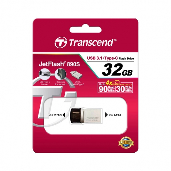 Transcend JetFlash 890S     32GB OTG USB Typ-C + USB 3.1