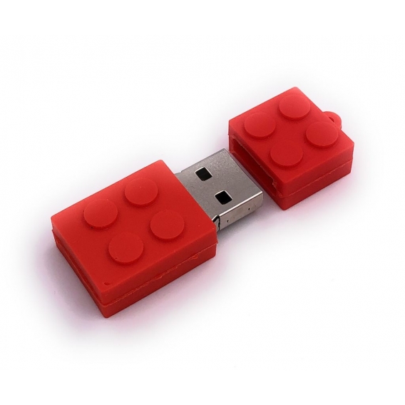 Onwomania Baustein Rot Funny USB Stick 64 GB USB 2.0