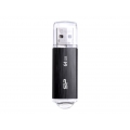 Silicon Power Ultima U02, 64 GB, USB Typ-A, 2.0, Kappe, 8 g, Schwarz