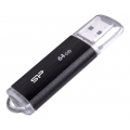 Silicon Power Ultima U02, 64 GB, USB Typ-A, 2.0, Kappe, 8 g, Schwarz