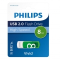 Philips USB-Stick 8GB Vivid, USB 2.0, Farbe: Grün