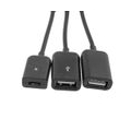 Mehrfunktion 3In1 USB OTG Host Hub Adapter Kabel mit 2x USB2.0 1x Micro USB Port für Smartphones und Tablet