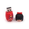 Onwomania Geishja Puppe Matrojschka rot USB Stick in Alu Geschenkbox 8 GB USB 2.0