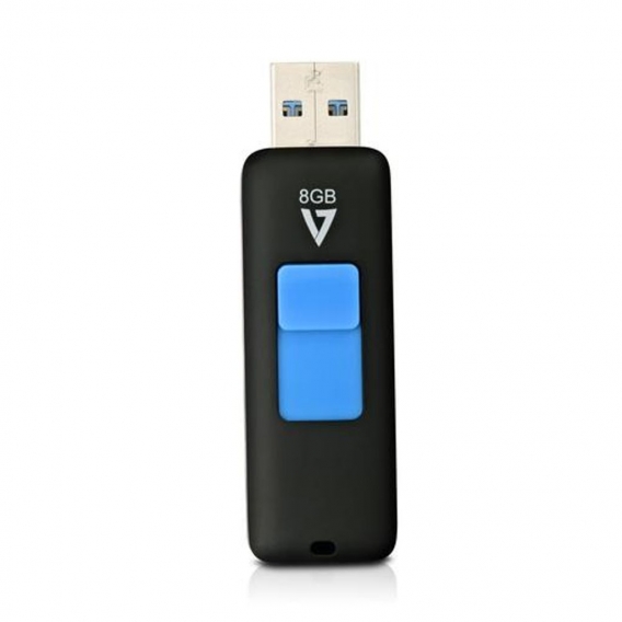 V7 Slider USB 3.0 -Stick 8 GB, 8 GB, USB Typ-A, 3.2 Gen 1 (3.1 Gen 1), 30 MB/s,