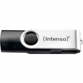 More about Intenso Basic Line, 16 GB, USB Typ-A, 2.0, 28 MB/s, Drehring, Schwarz, Silber