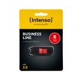 Intenso Business Line - USB-Flash-Laufwerk - 8 GB - USB 2.0 - Schwarz, Rot