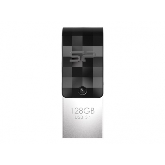 Silicon Power Mobile C31, 64 GB, USB Type-A / USB Type-C, 3.2 Gen 1 (3.1 Gen 1), Drehring, 3,3 g, Schwarz, Silber