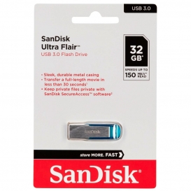 More about SanDisk Cruzer Ultra Flair  32GB USB 3.0 Blue    SDCZ73-032G-G46B