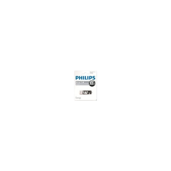 Philips USB-Stick 32GB Vivid, USB 2.0, Farbe: Grau