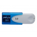 PNY Attaché 4 3.0 64GB, 64 GB, USB Typ-A, 3.2 Gen 1 (3.1 Gen 1), 80 MB/s, Kappe, Blau, Weiß