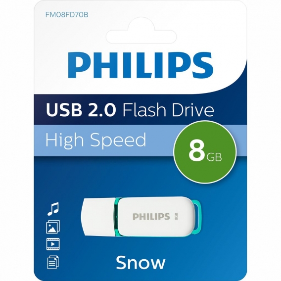 Philips FM08FD70B Snow edition - USB-Flash-Laufwerk - 8 GB - USB 2.0