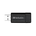 Verbatim PinStripe USB Drive 4GB - Black, 4 GB, USB 2.0, 10 MB/s, 21 mm, 54 mm, 9.22 mm