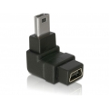 Delock Adapter USB-B mini 5pin Stecker/Buchse 90°gewinkelt