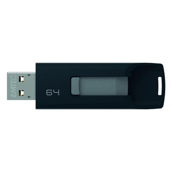 Emtec C450 Slide, 64 GB, USB Typ-A, 2.0, Dia, Schwarz, Grau