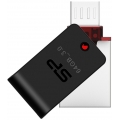 Silicon Power Mobile X31, 64 GB, USB Type-A / Micro-USB, 3.2 Gen 1 (3.1 Gen 1), Drehring, 3,3 g, Schwarz, Silber