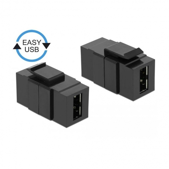 DeLOCK Keystone Easy USB 2.0 St-St A  bk