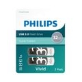 Philips USB-Stick 3.0, 32GB, Vivid Edition, 2er Pack, Farbe: Grau