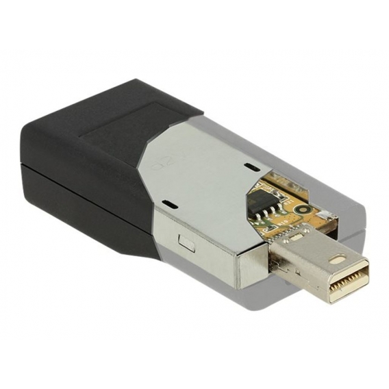 DeLOCK mini Displayport/VGA, mini Displayport, VGA, Schwarz