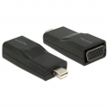 DeLOCK mini Displayport/VGA, mini Displayport, VGA, Schwarz