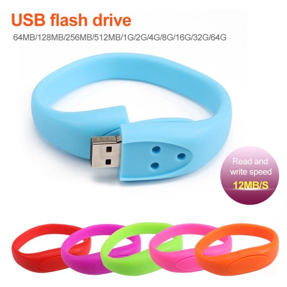 256MB/512MB/1G/2G/4G/8G/16G/32G/64G Armband USB Flash Pen Drive Speicher U Disk Rot 16G