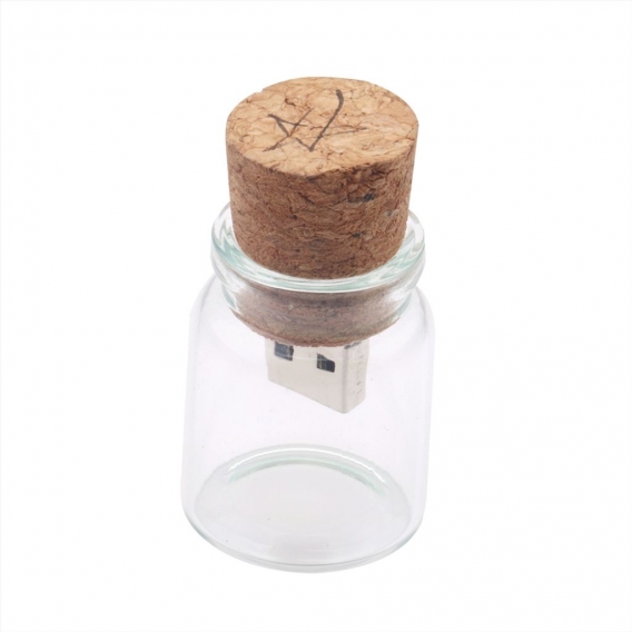 Kreative Glas-Wunschflasche Hochgeschwindigkeits-USB-Flash-Laufwerk Memory Stick U-Disk 1g 1g