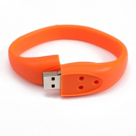 More about 256MB/512MB/1G/2G/4G/8G/16G/32G/64G Wristband USB Flash Pen Drive Memory U Disk Orange 16G