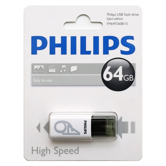 Philips 64 GB USB-Stick Eject Edition USB 2.0 Laufwerk mit LED-Statusanzeige