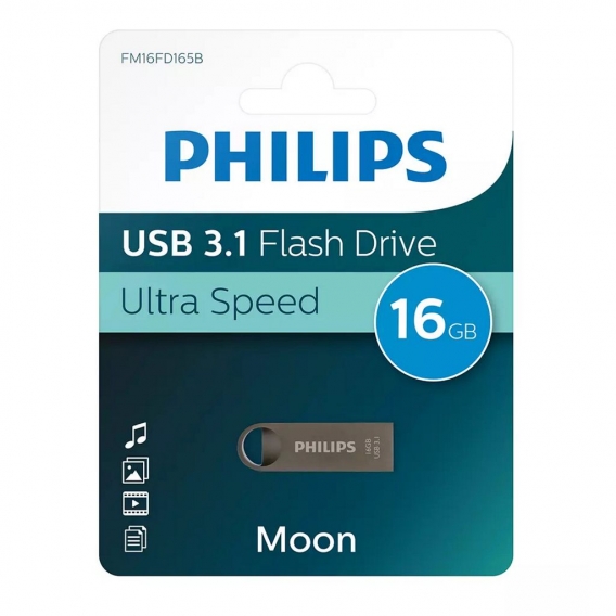 Philips USB-Stick Moon Edition Aluminium USB 3.1 Laufwerk 16 GB Speicherkapazität