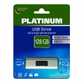 Platinum Double-Slider USB-Stick 128 GB USB 3.0 & Micro USB 2.0 Dual USB-Flash-Laufwerk - Zeitloser OTG Speicher-Stick in silber