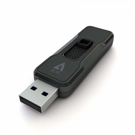 V7 64 GB USB 2.0 Flash-Laufwerk – mit Schiebemechanismus - 64 GB - USB Typ-A - 2.0 - 10 MB/s - Dia - V7